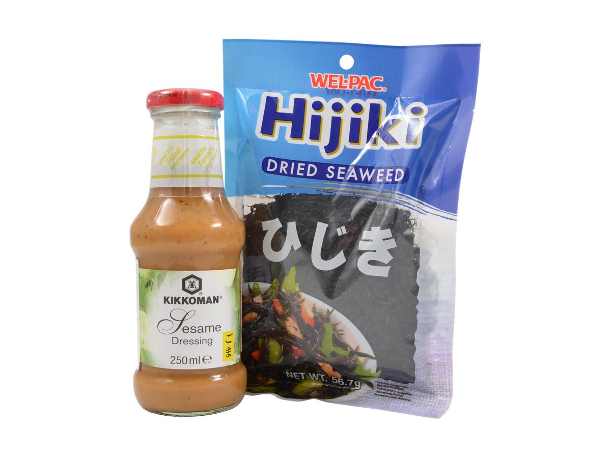 Set Řasy Hijiki 56 g + Sezamový dressing 250 ml