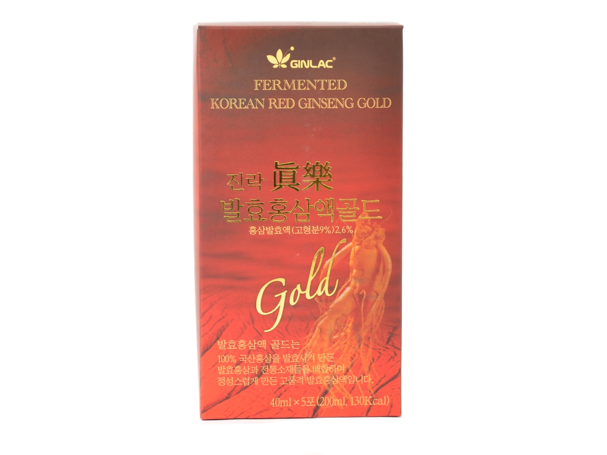 Ginlac Ženšen Power drink gold 200 ml, 5 ks